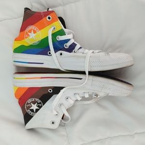 CONVERSE ALL STAR pride high top rainbow sneakers